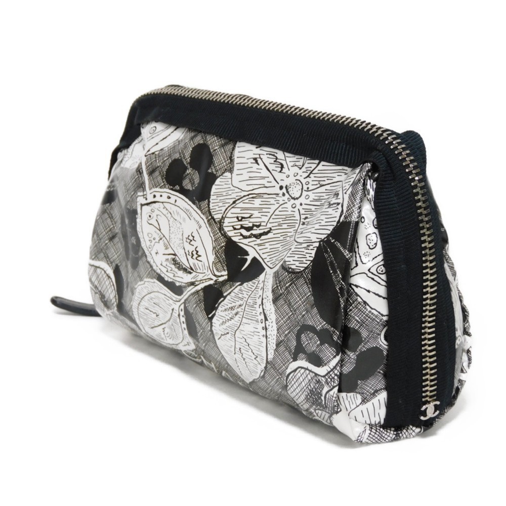 CHANEL Pouch Camellia Tick CC Mark Flower Mini Silver 26th Series Coco Nylon ... - Picture 2 of 16